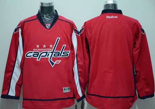 Capitals Blank Stitched Red Jersey - Zenithce