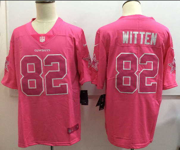 Dallas Cowboys #82 Jason Witten Pink Limited Rush Stitched Nike Jersey - Zenithce