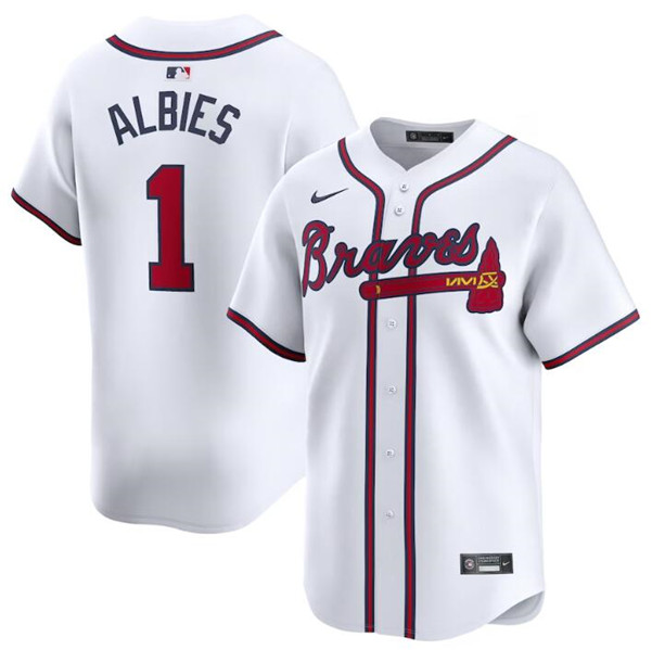 Atlanta Braves #1 Ozzie Albies White 2024 Home Limited Stitched Jersey - Zenithce