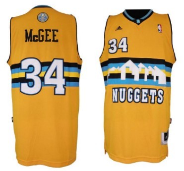 Denver Nuggets #34 JaVale McGee Revolution 30 Swingman Yellow Jersey - Zenithce