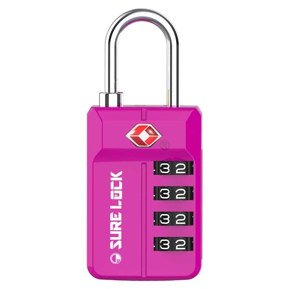 SURE LOCK Tsa Approved Travel Luggage Locks Open Alert Combination Lock for School Office Gym Locker,Toolbox - Zenithce