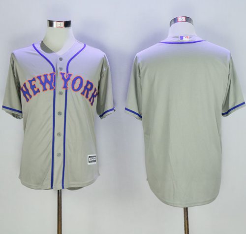 Mets Blank Grey New Cool Base Stitched Jersey - Zenithce