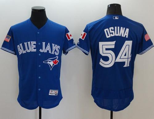 Blue Jays #54 Roberto Osuna Blue Fashion Stars Stripes Flexbase Authentic Stitched Jersey - Zenithce