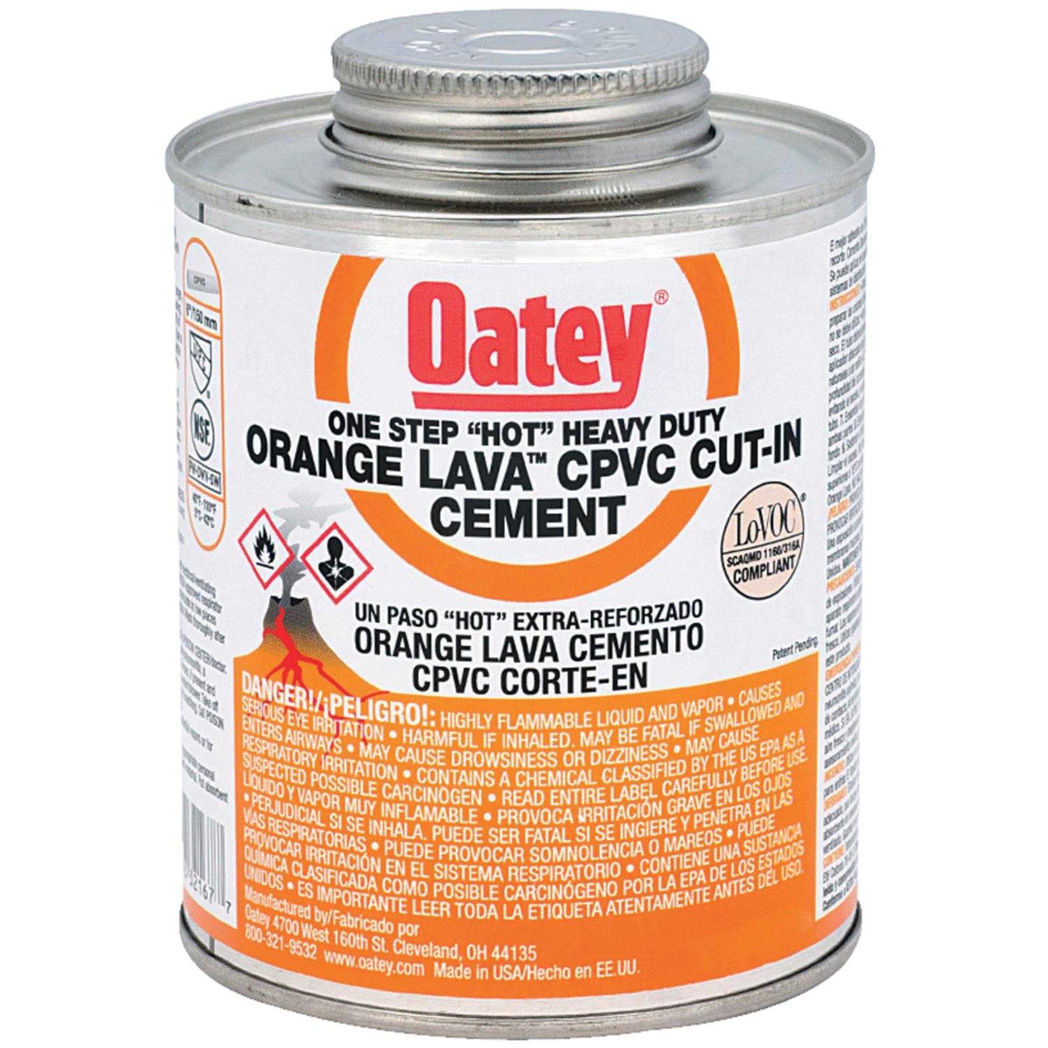 Oatey Orange Lava CPVC Cement 32166 - Zenithce