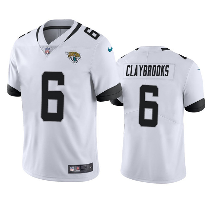 Jacksonville Jaguars #6 Chris Claybrooks White Vapor Untouchable Limited Stitched Jersey - Zenithce