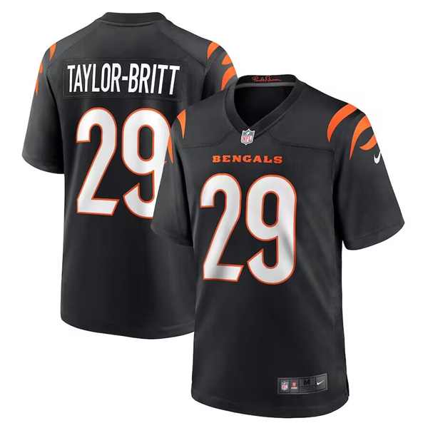 Cincinnati Bengals #29 Cam Taylor-Britt Black Stitched Game Jersey - Zenithce