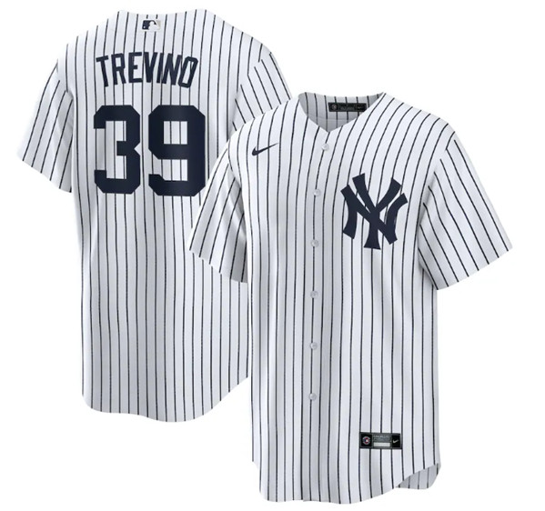 New York Yankees #39 Jose Trevino White Cool Base Stitched Jersey - Zenithce