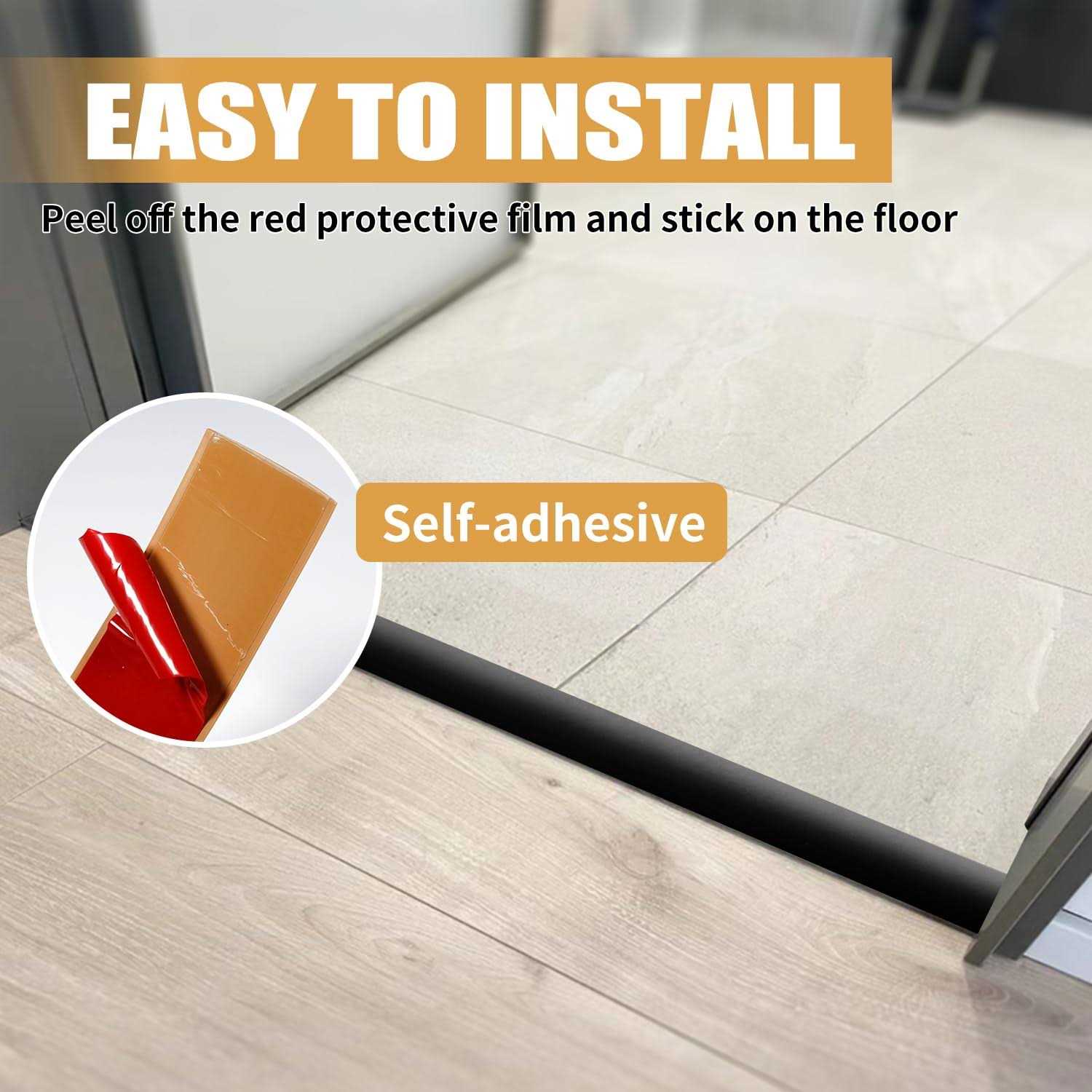 Floor Transition Strip 2 Wide Vinyl Floor Self Adhesive Flat Vinyl Flooring Laminate Floor Strip with Strong Backing for Joining Floor Gaps - Zenithce