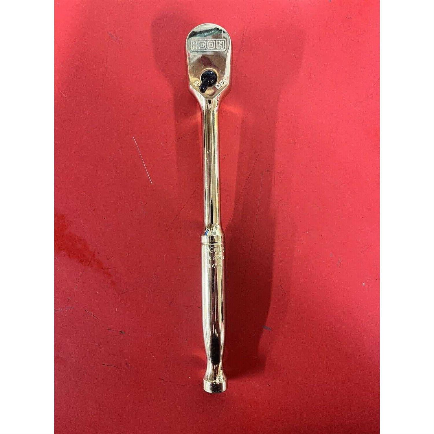 Icon 3/8 in. Drive Professional Long-Reach Flex-Head Ratchet with Comfort Grip - Zenithce