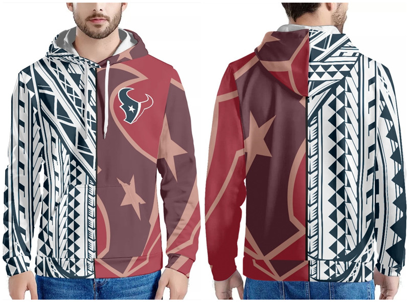 Houston Texans Red Black White Pullover Hoodie - Zenithce