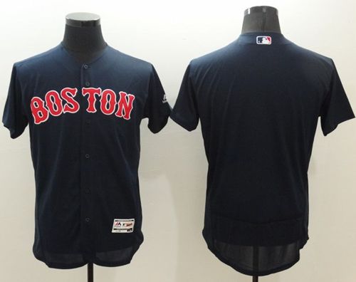 Red Sox Blank Navy Blue Flexbase Authentic Collection Stitched Jersey - Zenithce