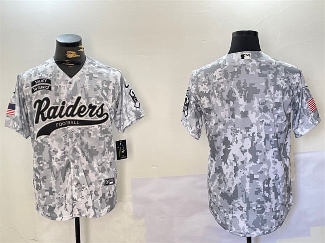 Las Vegas Raiders Blank 2024 Arctic Camo Salute To Service Stitched Jersey - Zenithce