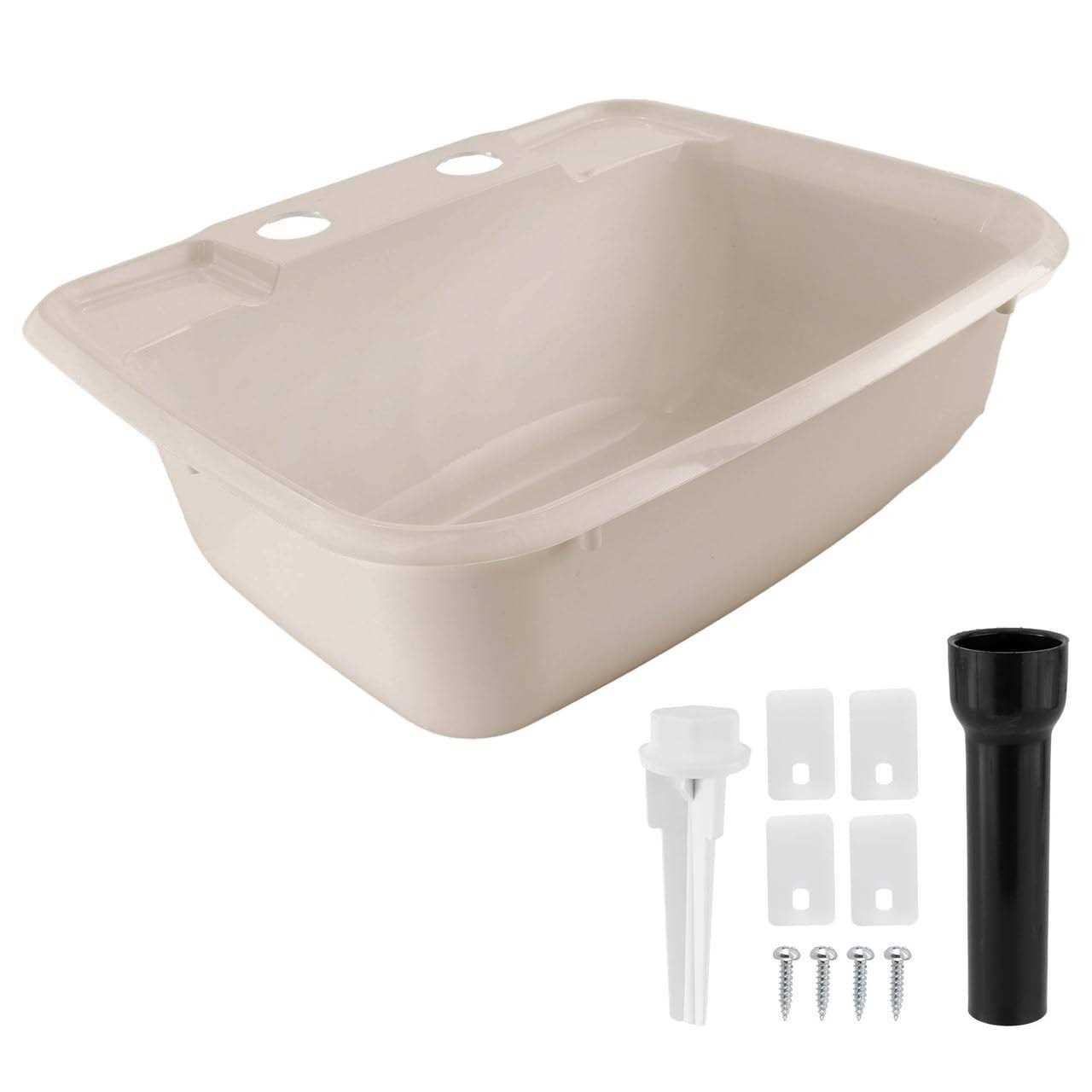 RecPro Rectangle RV Bathroom Sink Single Bowl Lavatory Sink - Zenithce