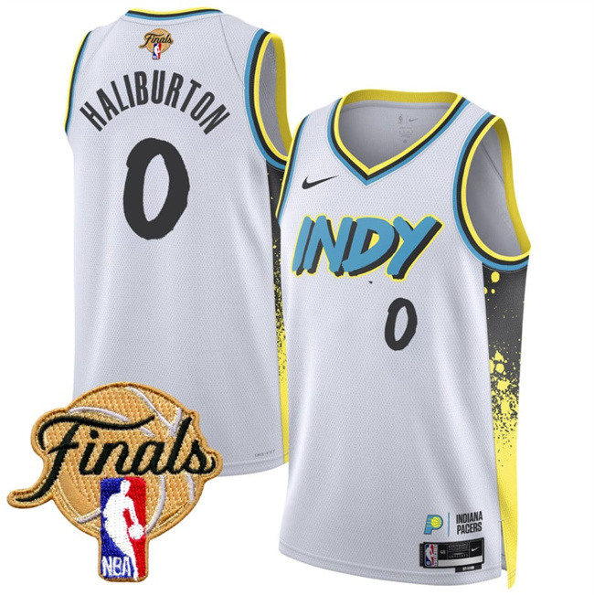 Indiana Pacers #0 Tyrese Haliburton White 2025 Finals City Edition Stitched Jersey - Zenithce