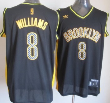 Brooklyn Nets #8 Deron Williams Black Electricity Fashion Jersey - Zenithce