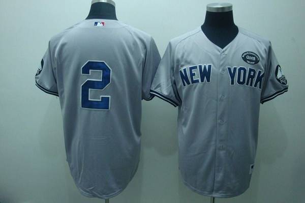 Yankees #2 Derek Jeter Grey GMS The Boss Stitched Jersey - Zenithce
