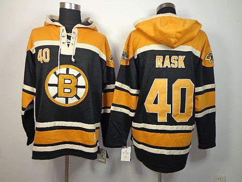 Bruins #40 Tuukka Rask Black Sawyer Hooded Sweatshirt Stitched Jersey - Zenithce