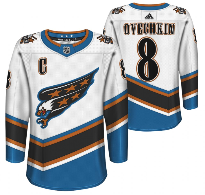 Washington Capitals #8 Alex Ovechkin White Throwback Stitched Jersey - Zenithce