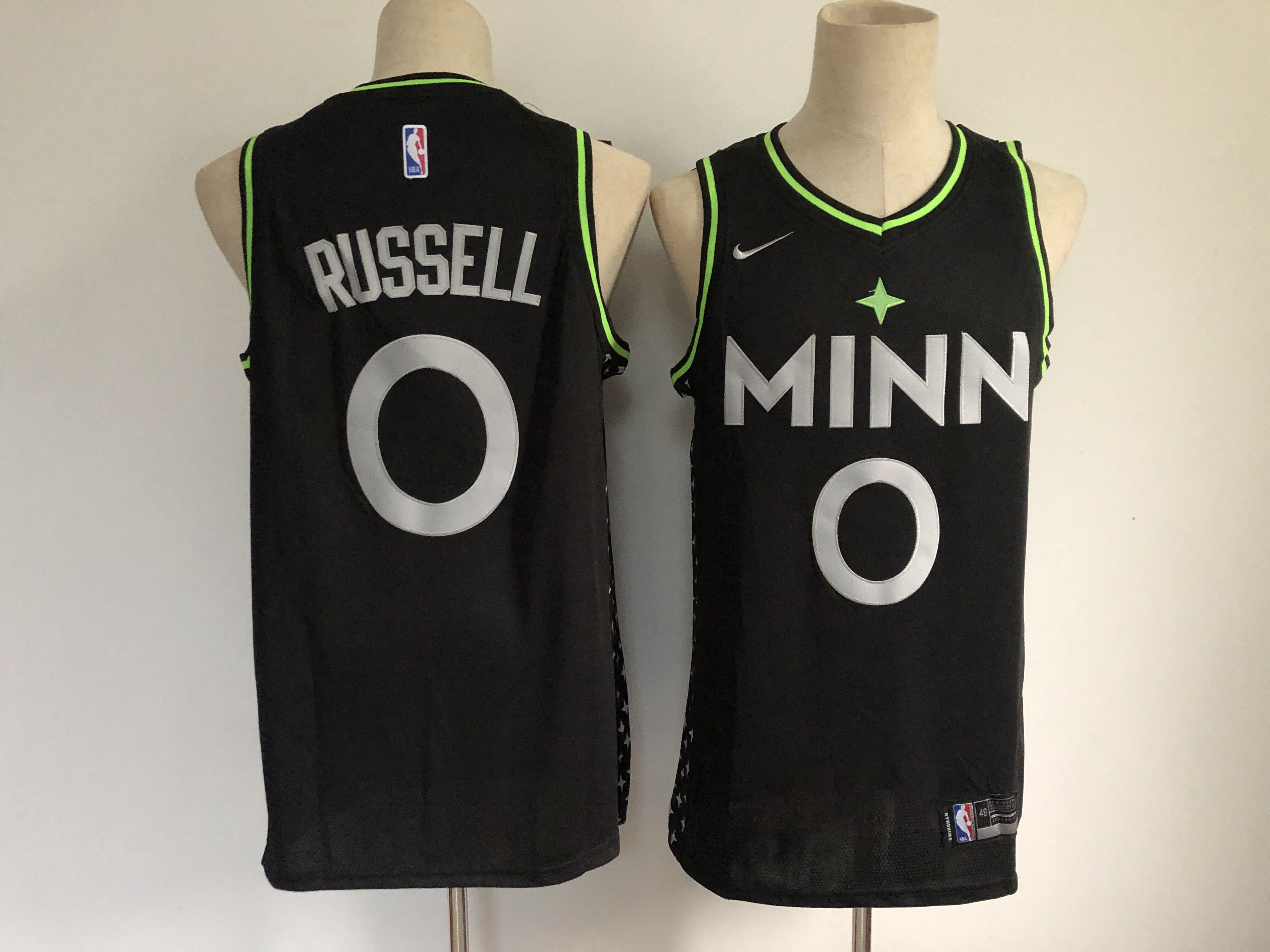 Minnesota Timberwolves #0 D'Angelo Russell Black 2021 City Edition Swingman Stitched Jersey - Zenithce