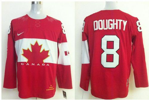 Olympic 2014 CA. #8 Drew Doughty Red Stitched Jersey - Zenithce