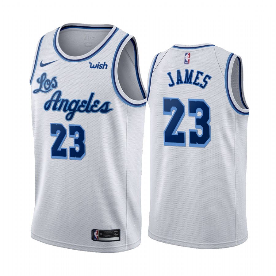 Lakers #23 Lebron James White 2019-20 Hardwood Classic Edition Stitched Jersey - Zenithce