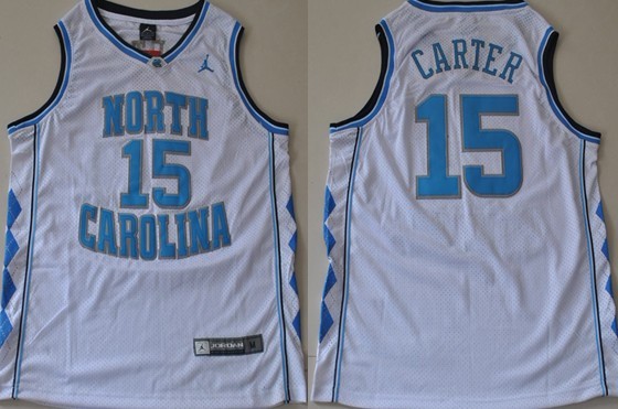 North Carolina Tar Heels #15 Vince Carter White Swingman Jersey - Zenithce