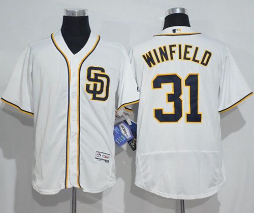Padres #31 Dave Winfield White Flexbase Authentic Collection Stitched Jersey - Zenithce