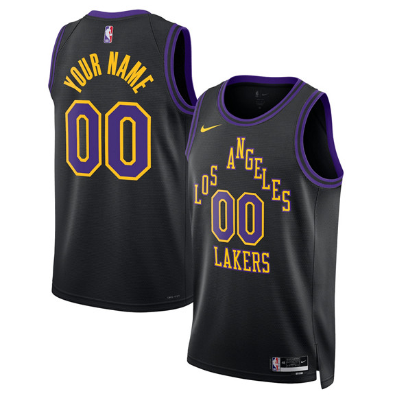 Los Angeles Lakers Custom Black 2025-26 City Edition Stitched Jersey - Zenithce