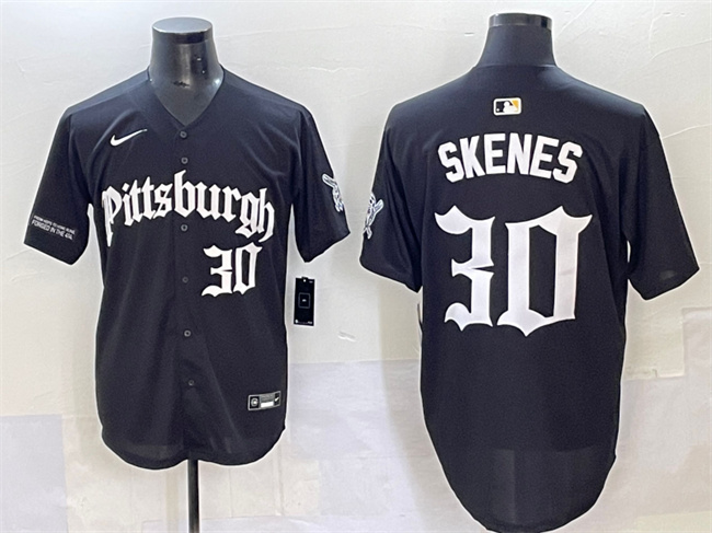 Pittsburgh Pirates #30 Paul Skenes Black 'Gothic Steel City Edition' Vapor Limited Stitched Jersey - Zenithce
