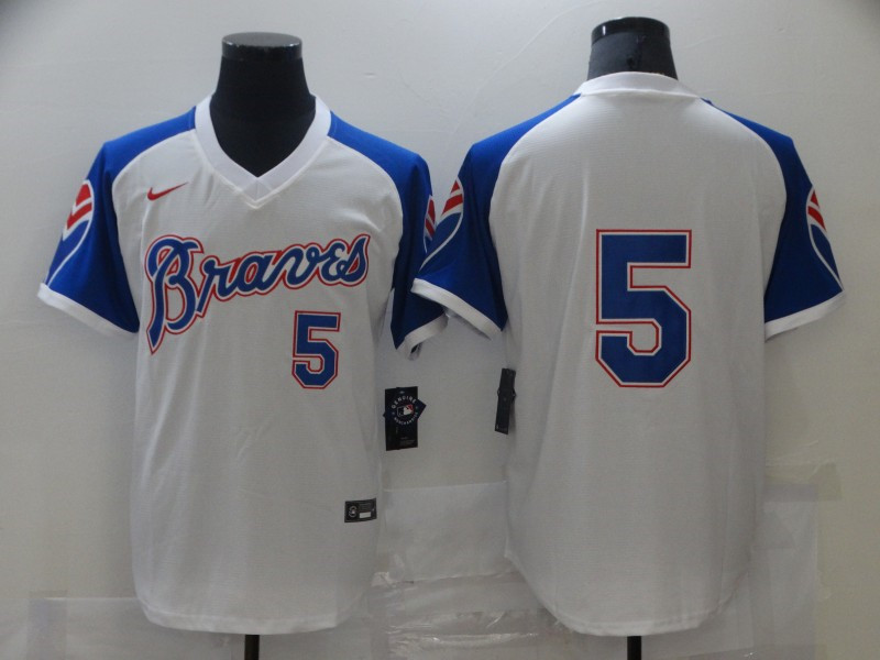 Atlanta Braves #5 Cool Base Stitched Jersey - Zenithce