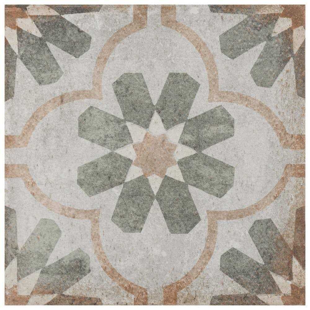 Merola Tile D’Anticatto Decor Florence 8-3/4 in. x 8-3/4 in. Porcelain Floor and Wall Tile - Zenithce