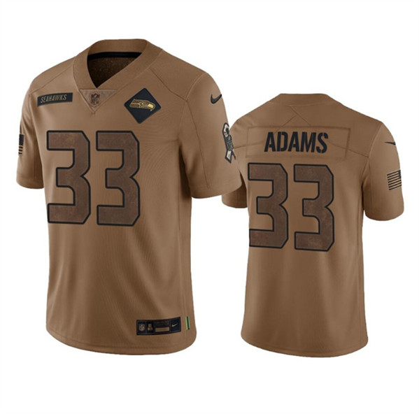 Seattle Seahawks #33 Jamal Adams 2023 Brown Salute To Service Limited Stitched Jersey - Zenithce