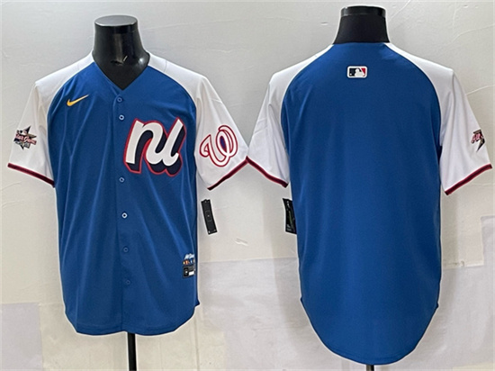 National League Washington Nationals Blank Blue Alternate 2025 All-Star Edition Limited Stitched Jersey - Zenithce