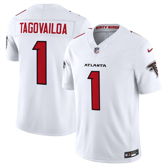 Atlanta Falcons #1 Tua Tagovailoa White 2026 New F.U.S.E. Vapor Untouchable Limited Stitched Jersey - Zenithce