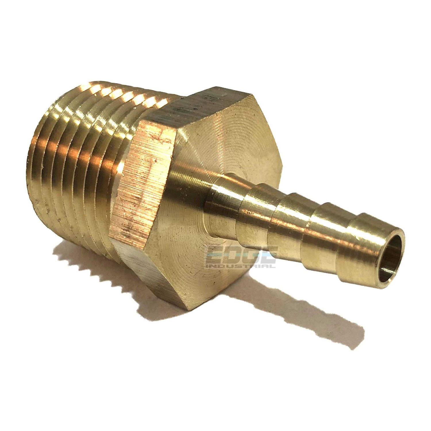 edge industrial hose id male npt mnpt 90 degree brass elbow fitting fuel/air/water/oil/gas/wog - Zenithce