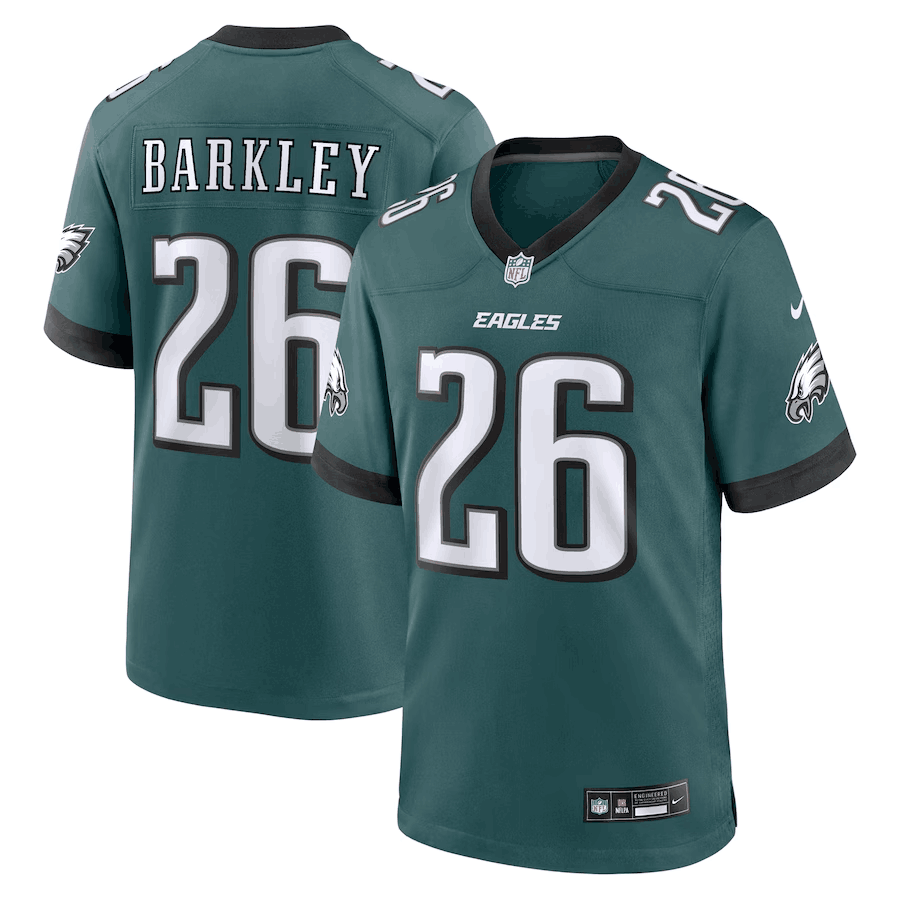 Philadelphia Eagles #26 Saquon Barkley Green Game Stitched Jersey - Zenithce