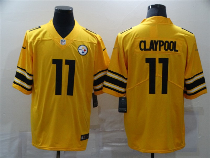 Pittsburgh Steelers #11 Chase Claypool Gold Inverted Legend Stitched Jersey - Zenithce