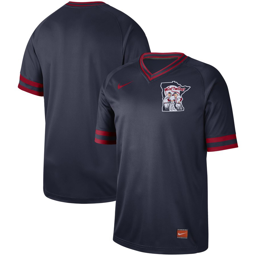 Minnesota Twins Blank Navy Cooperstown Collection Legend Stitched Jersey - Zenithce