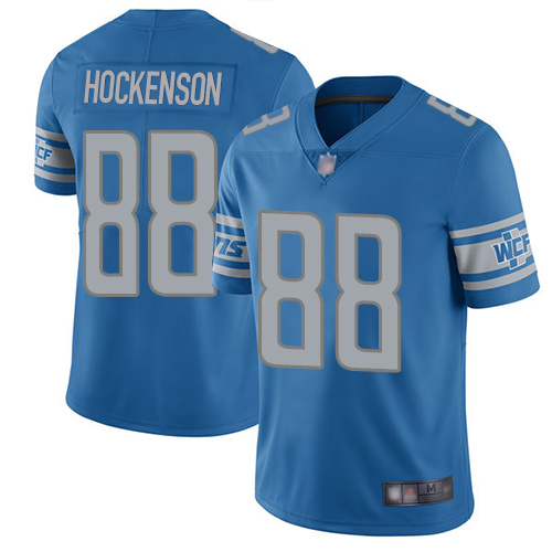 Lions #88T.J. Hockenson Blue Vapor Untouchable Limited Stitched Jersey - Zenithce