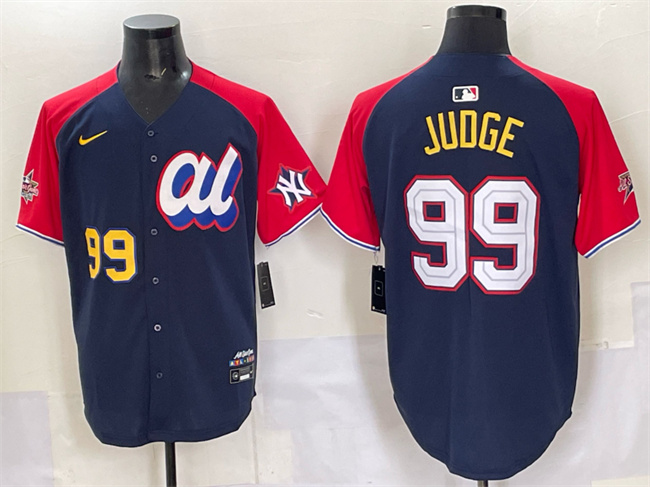 American League #99 Aaron Judge Navy Red Alternate 2025 All-Star Edition Limited Stitched Jersey - Zenithce
