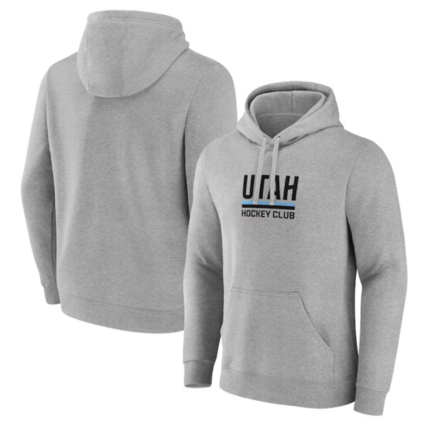 Utah Club Heather Gray Secondary Logo Pullover Hoodie - Zenithce