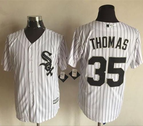 White Sox #35 Frank Thomas White(Black Strip) New Cool Base Stitched Jersey - Zenithce