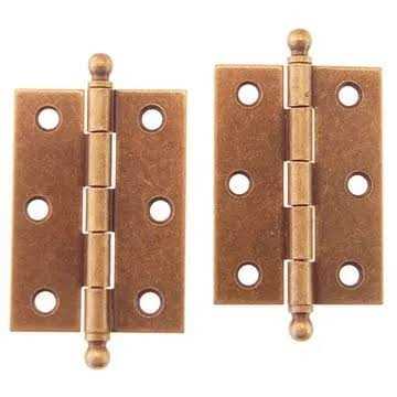restorers Classic Steel Butt Hinge with Ball Finials - Zenithce