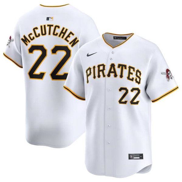 Pittsburgh Pirates #22 Andrew McCutchen White Home Limited Stitched Jersey - Zenithce