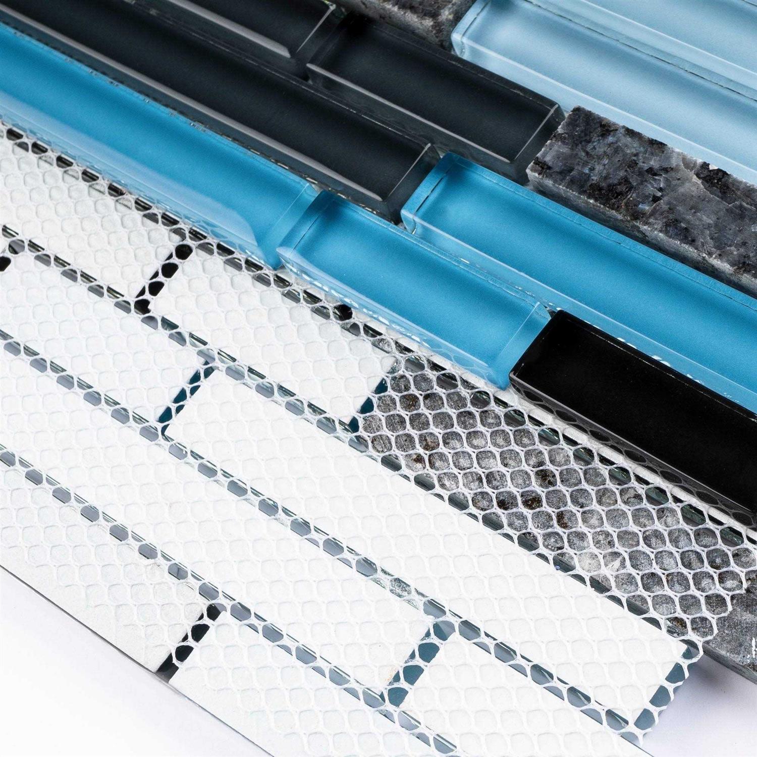 Supreme Tile TileGen. Random Sized Glass Mosaic Tile Wall Tile - Zenithce