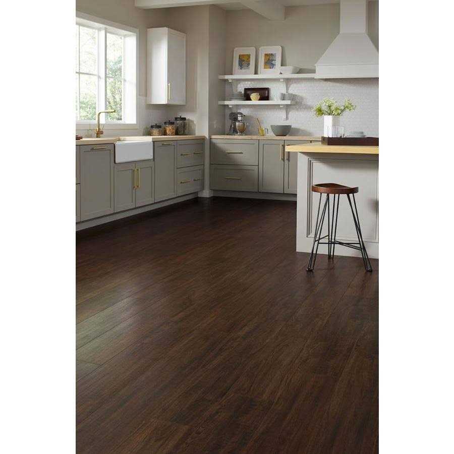 Style Selections Serso Black Walnut 6 x 24 Glazed Porcelain Wood Look Floor & Wall Tile 1095206 - Zenithce