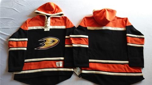 Ducks Blank Black Sawyer Hooded Sweatshirt Stitched Jersey - Zenithce