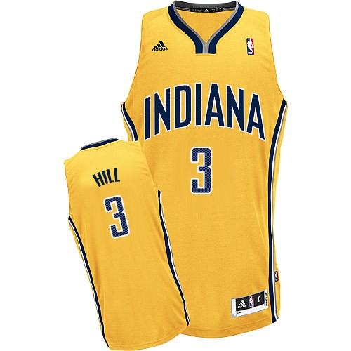 Indiana Pacers #3 George Hill Yellow Swingman Jersey - Zenithce