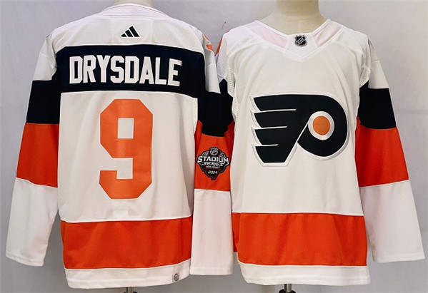 Philadelphia Flyers #9 Jamie Drysdale White 2023-2024 Stadium Series Stitched Jersey - Zenithce