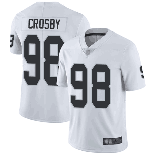 Raiders #98 Maxx Crosby White Vapor Untouchable Limited Stitched Jersey - Zenithce